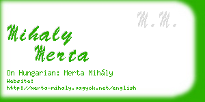 mihaly merta business card
